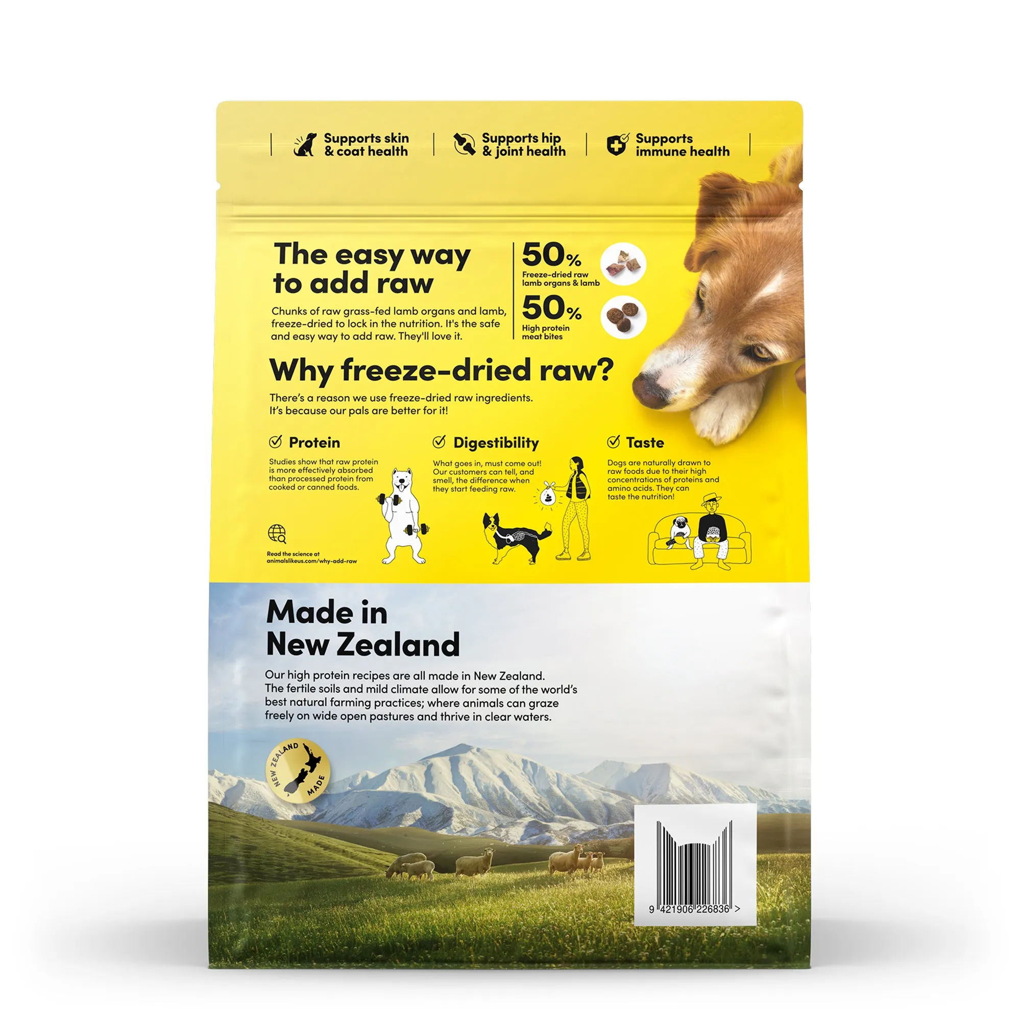 Animals Like Us RawMix50 with Grass-Fed Lamb Dog Food