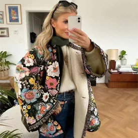 Autumn Winter Elegant Thick Cotton Jacket for Women