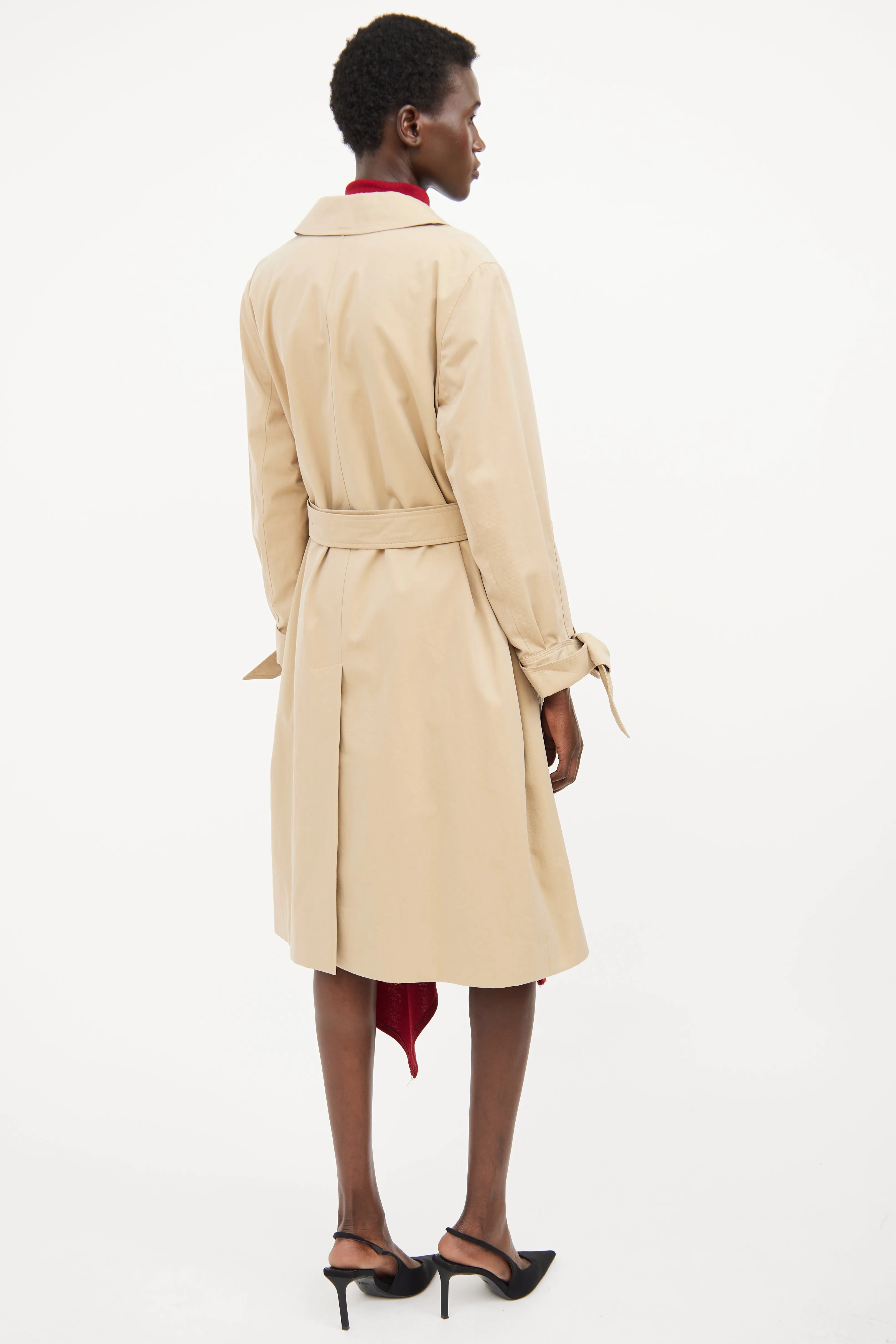 Beige Cotton Trench Coat