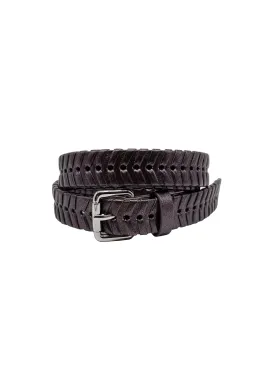 BRADLEY WOVEN BELT IN GUNMETAL
