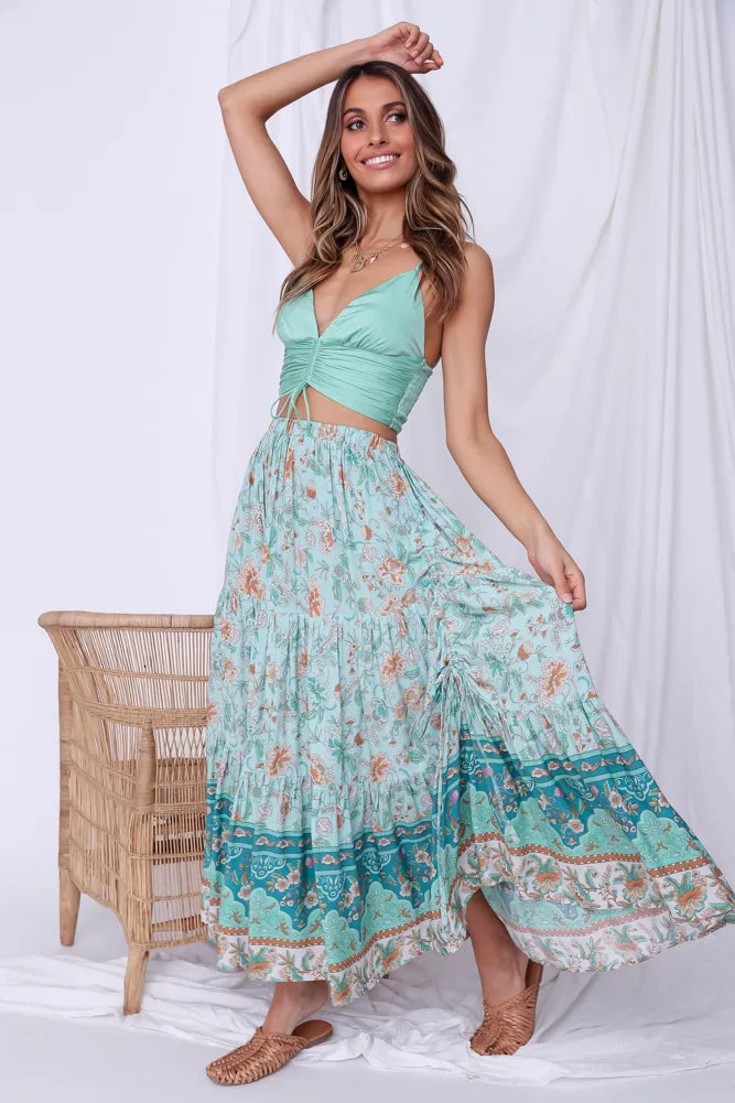 Butterfly Kisses Crop Top Green