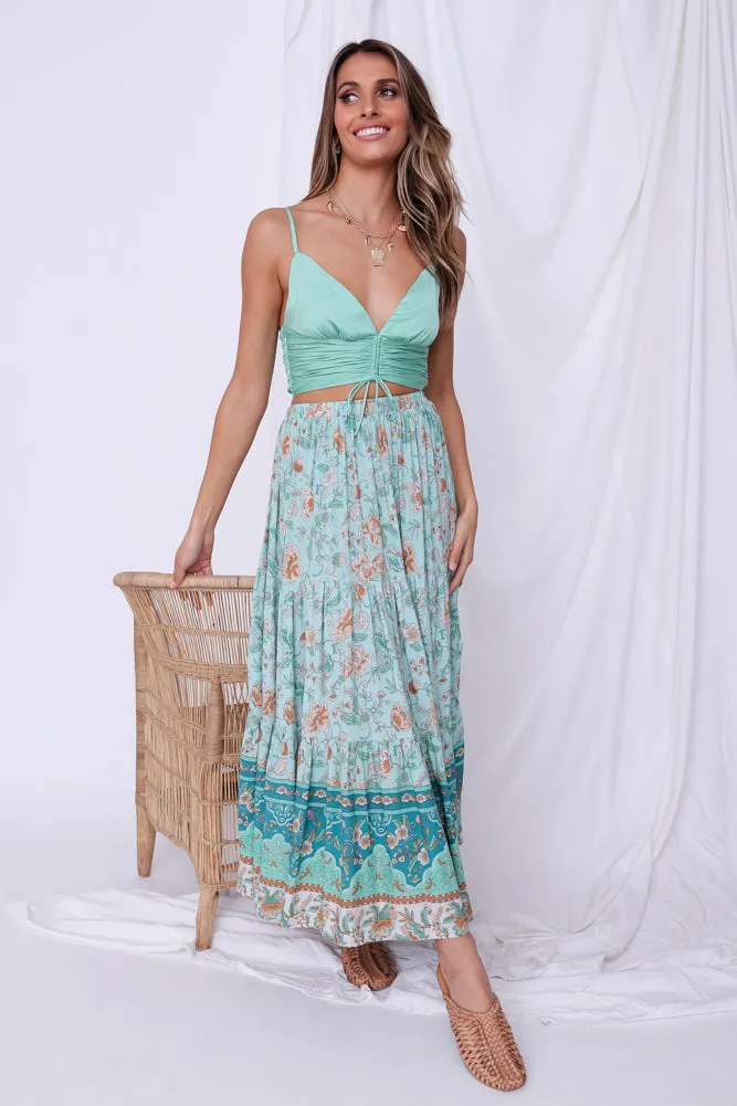 Butterfly Kisses Crop Top Green