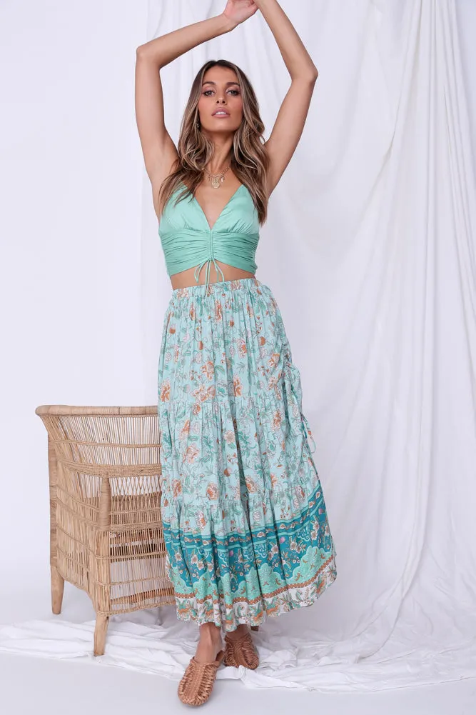 Butterfly Kisses Crop Top Green
