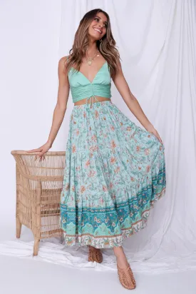 Butterfly Kisses Crop Top Green