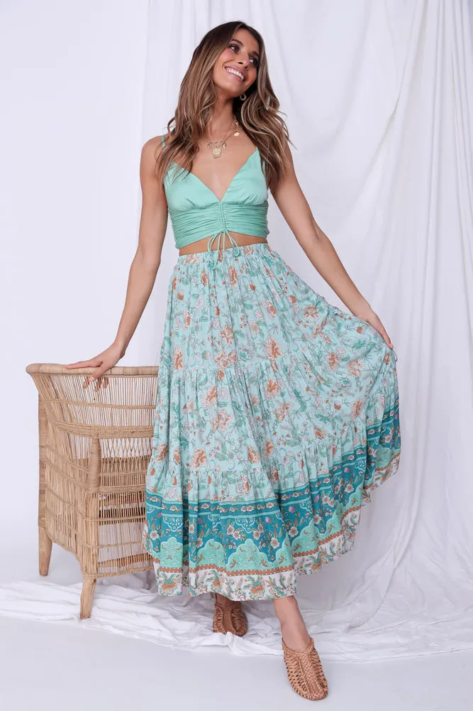 Butterfly Kisses Crop Top Green