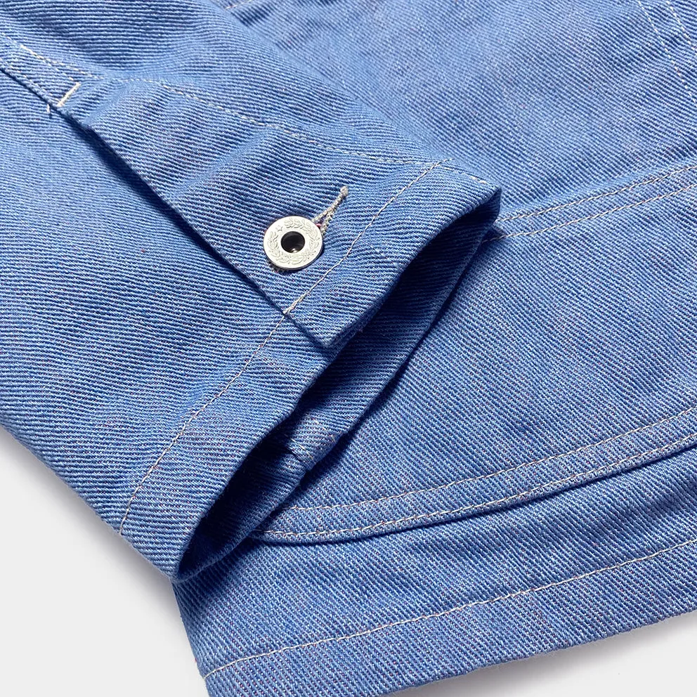 BZEN M.3081 LEWIS-UK13 REGULAR FIT 4 POCKET DENIM BLAZER-12OZ-E0 LIGHT BLUE