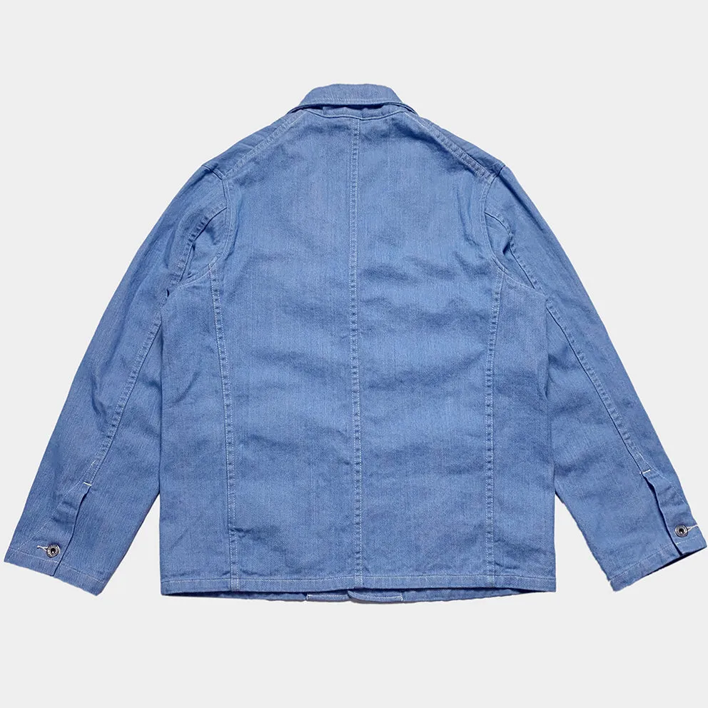 BZEN M.3081 LEWIS-UK13 REGULAR FIT 4 POCKET DENIM BLAZER-12OZ-E0 LIGHT BLUE