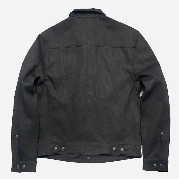BZEN M.3131-PABLO REGULAR FIT 4 POCKET PLEATED JACKET-12oz-RAW BLACK BLUE