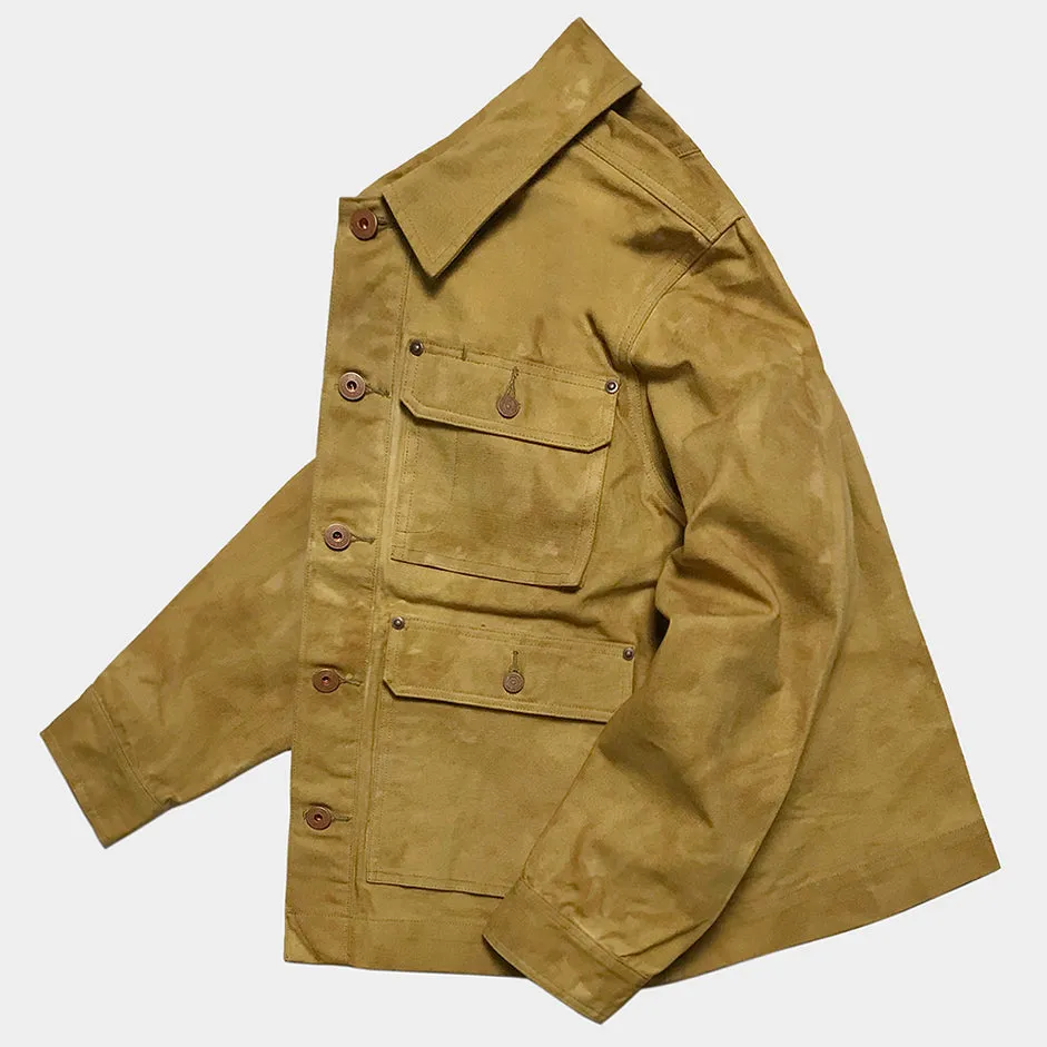 BZEN M.3323 BUBBA REGULAR FIT VEGGIE DYED CANVAS WORK JACKET-11OZ-E0 KALAHARI
