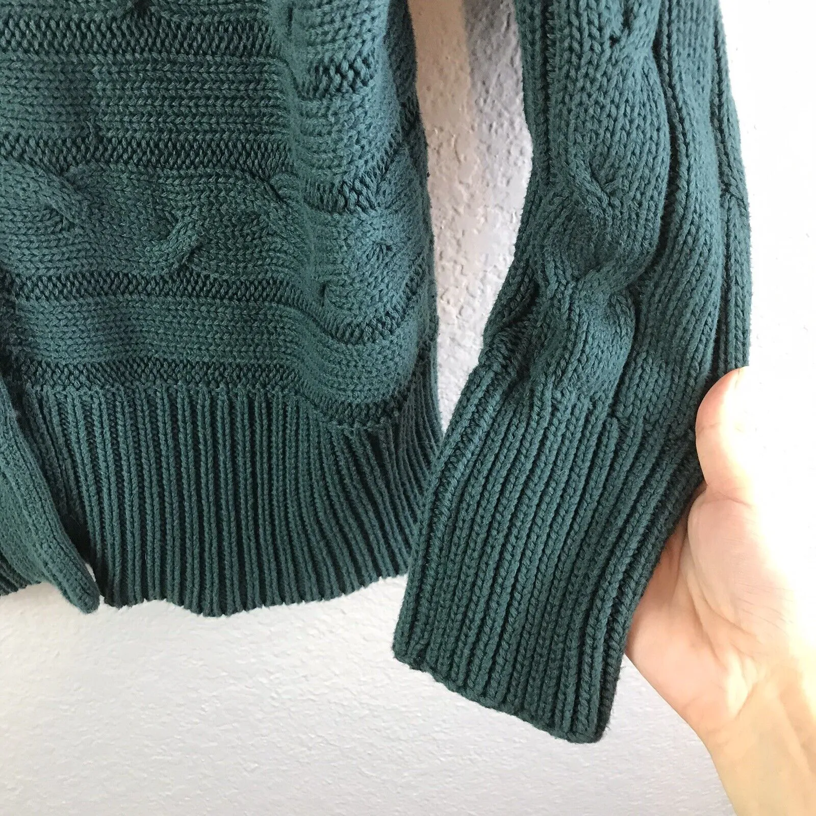Cable Knit Snap Cardigan Jacket