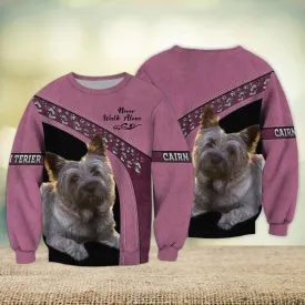 Cairn Terrier Love Multicolor Option Never Walk Alone 3D Full Print Sweatshirt Christmas
