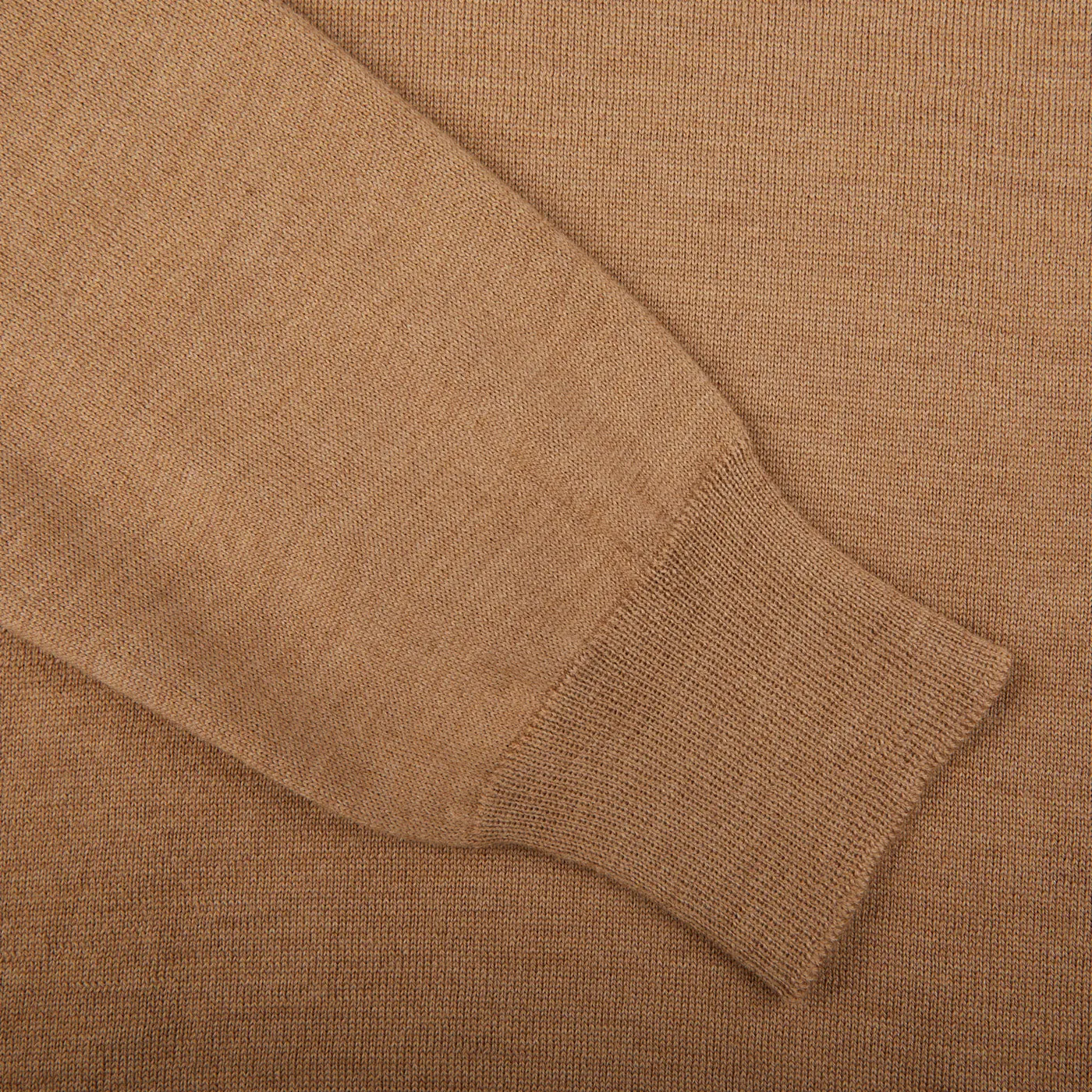 Camel Beige Extra Fine Merino Roll Neck