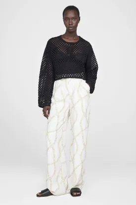 Carrie Pant Cream And Tan Link Print