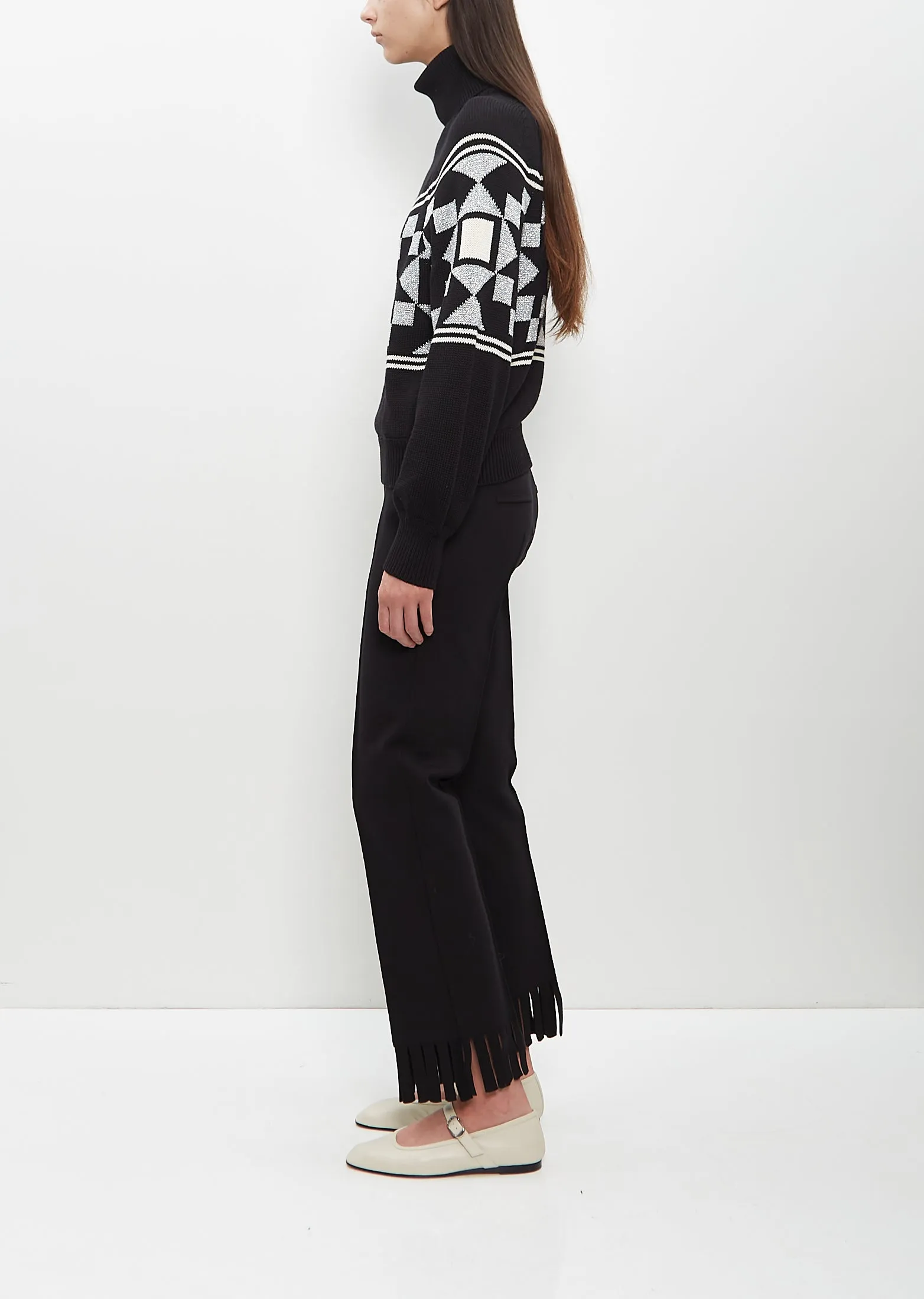 Cotton Lara Fairisle Turtleneck Sweater