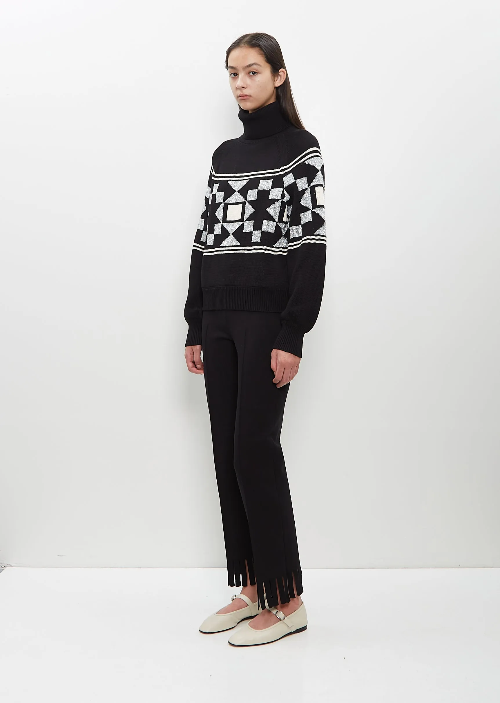 Cotton Lara Fairisle Turtleneck Sweater
