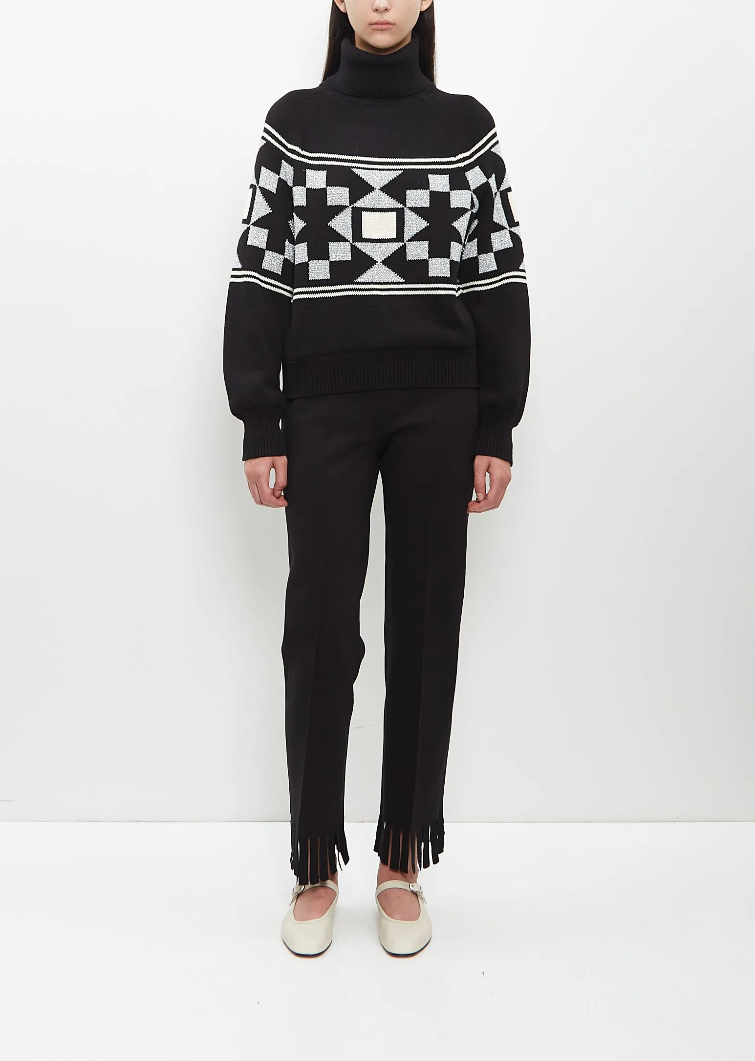 Cotton Lara Fairisle Turtleneck Sweater