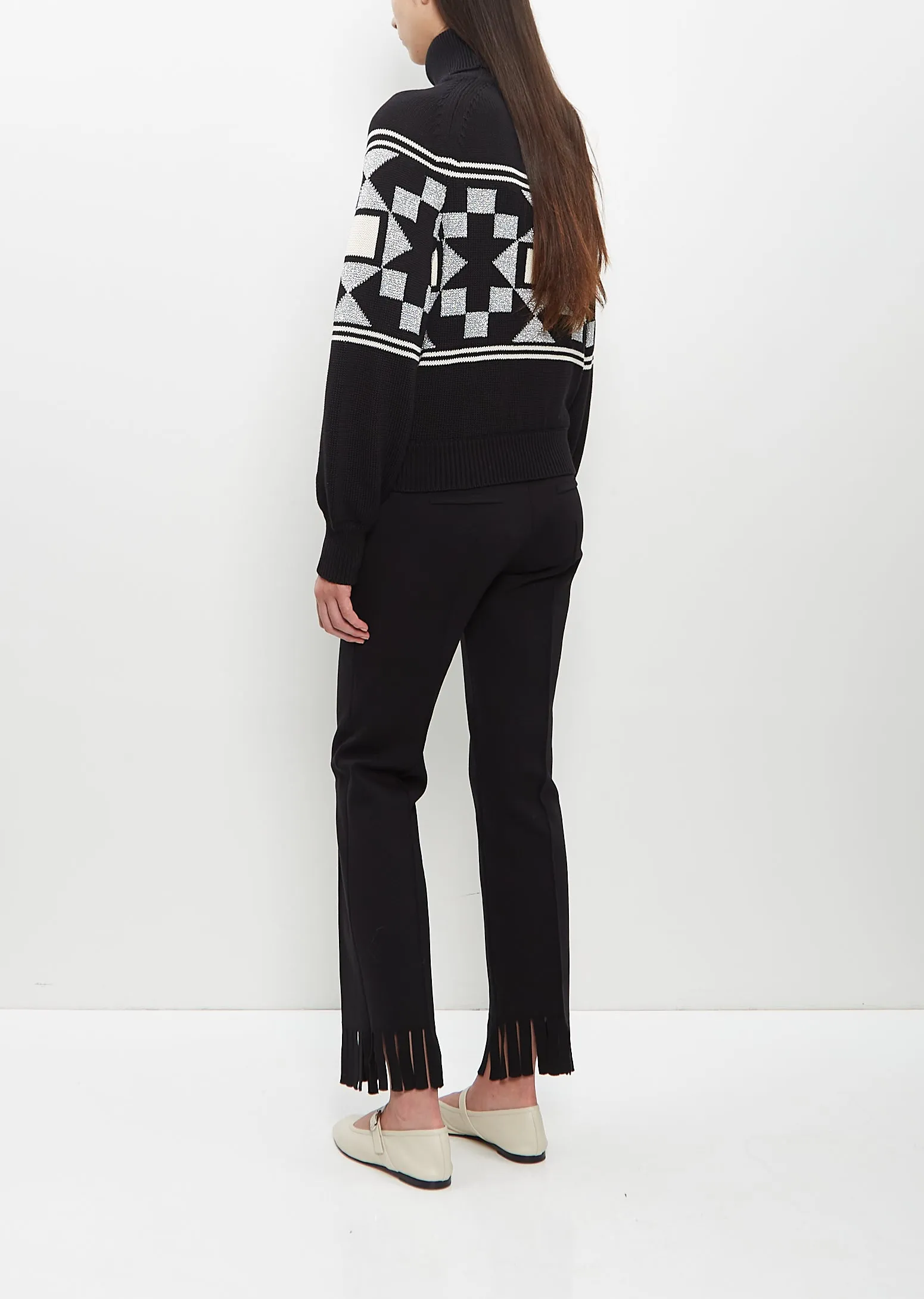Cotton Lara Fairisle Turtleneck Sweater