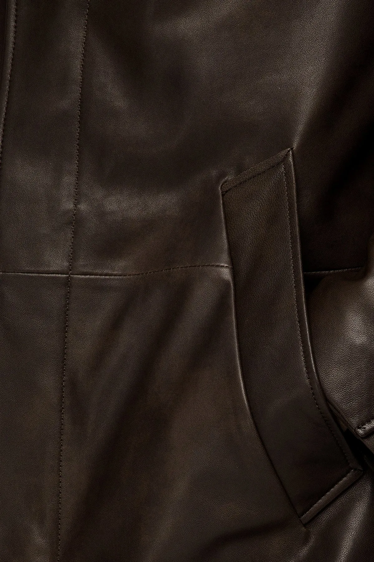 Effe - Brown Leather Coat