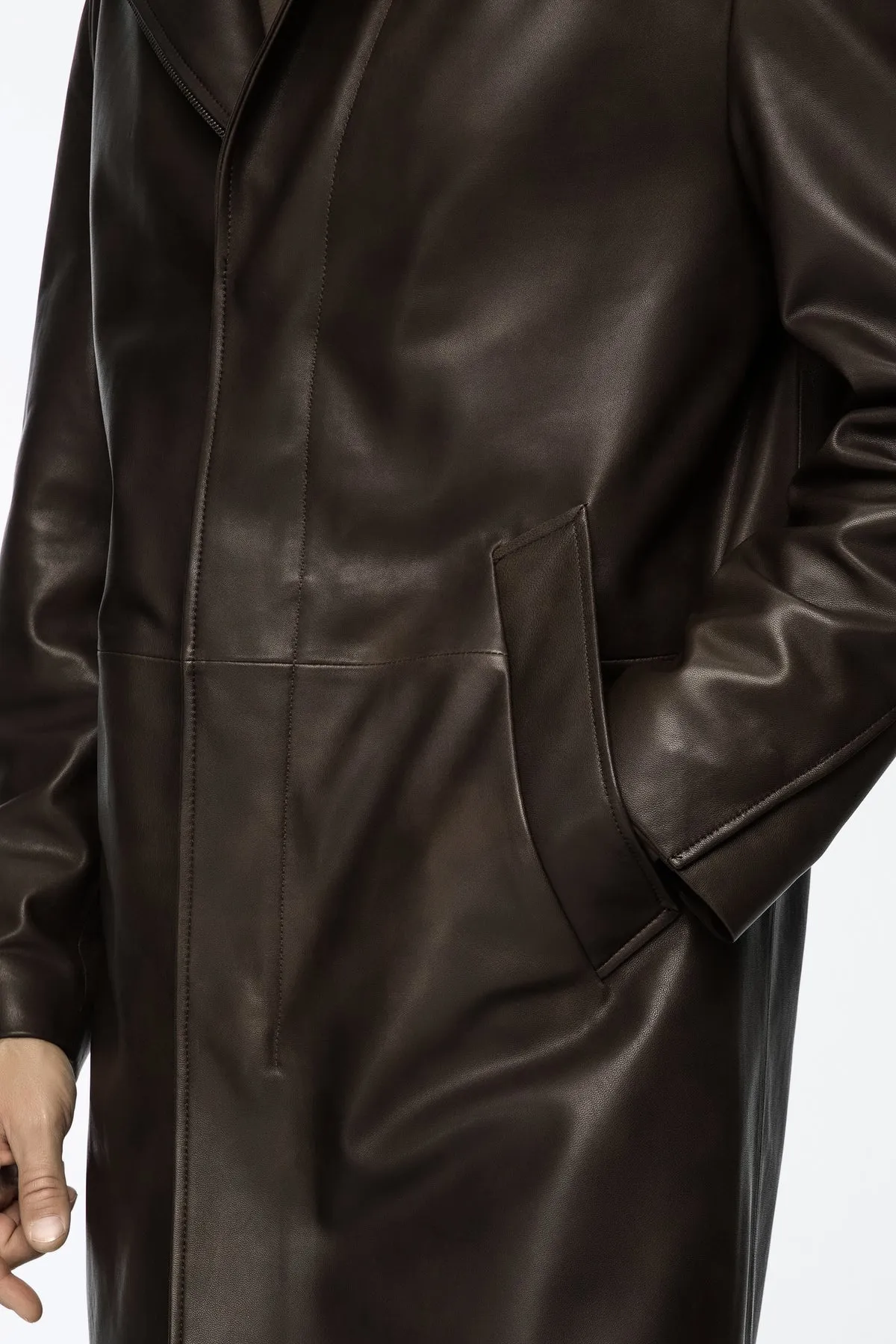 Effe - Brown Leather Coat