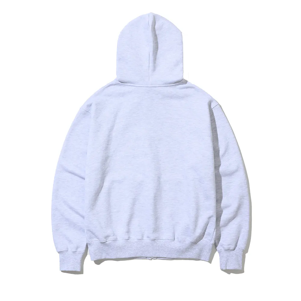 EMBROIDERY RUN BSRBT HOODIE ZIP-UP HEATHER GREY