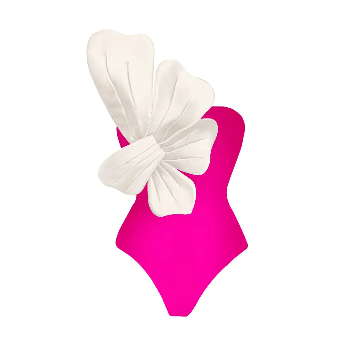 Flower One Piece Monokini Swimsuit With Cover Up