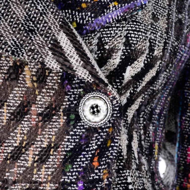 F/W 1996 Christian Lacroix Colorful Mixed Plaid Skirt & Jacket Suit