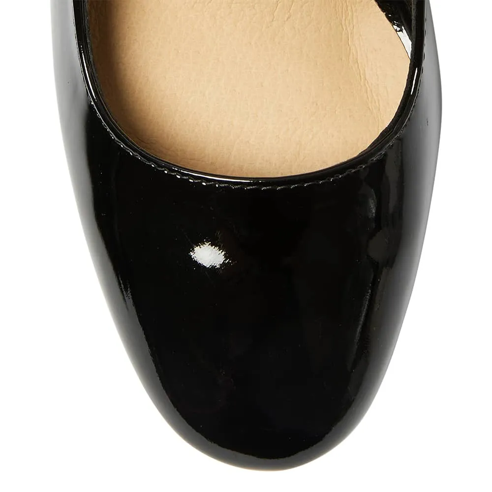 Gina Heel in Black Patent