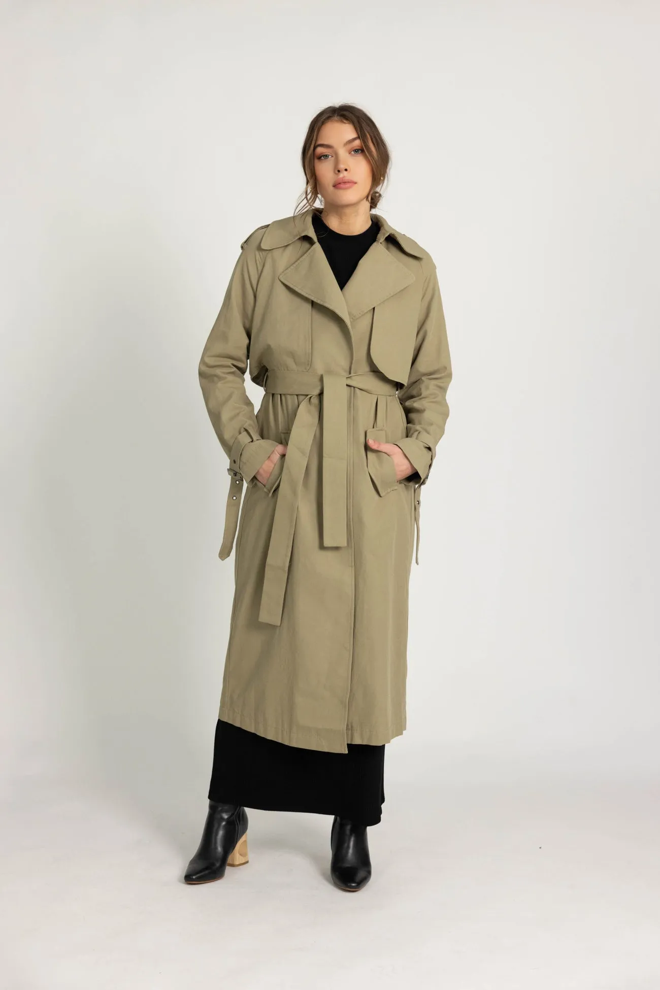 Harper' Trench Coat -  Khaki