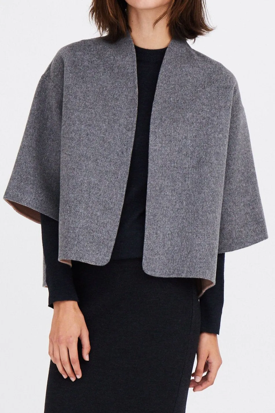 HEIDI JACKET IN TWO-TONE ITALIAN WOOL