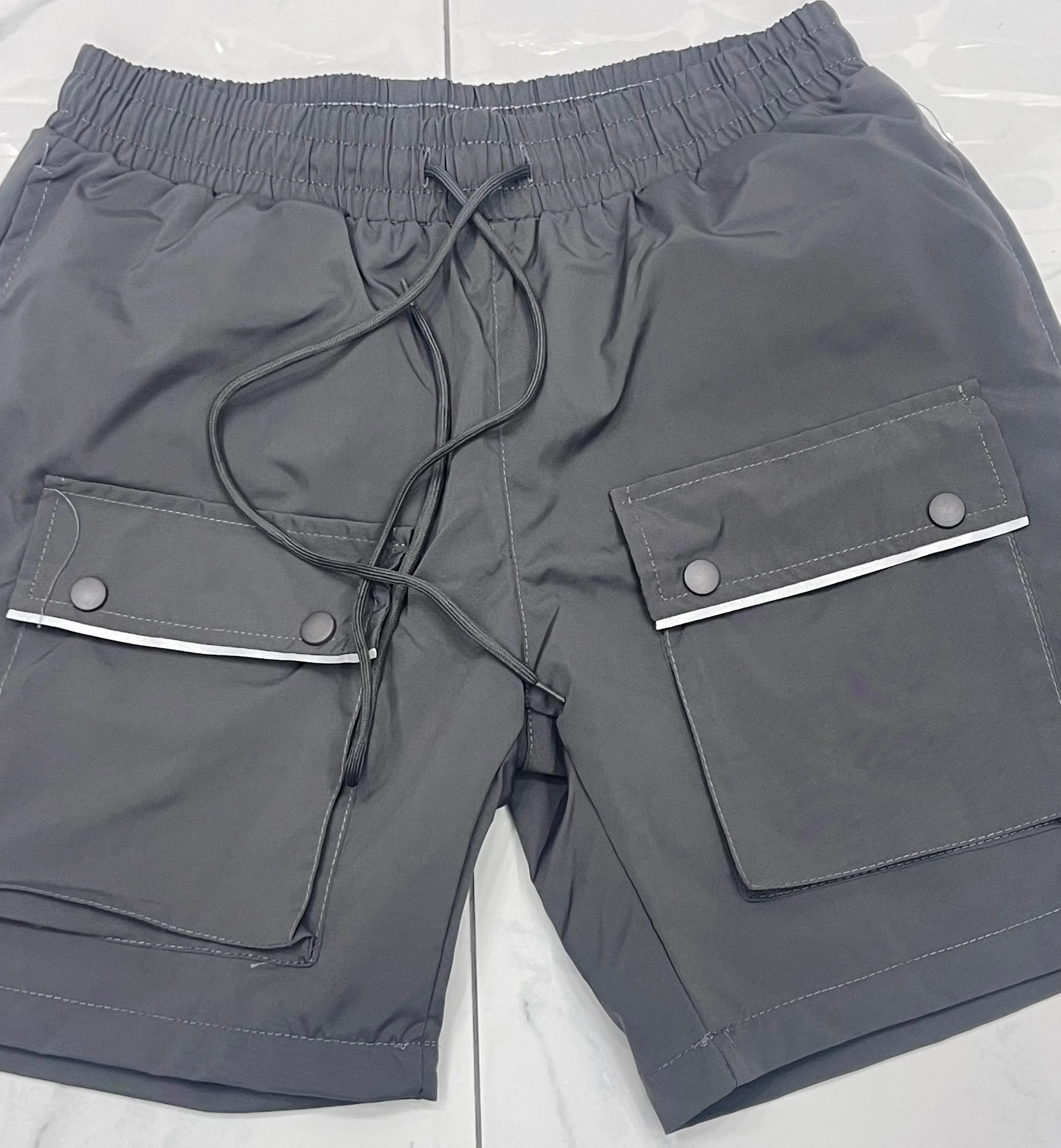 Hudson WindBreaker Nylon 6 Inch Shorts (Grey)
