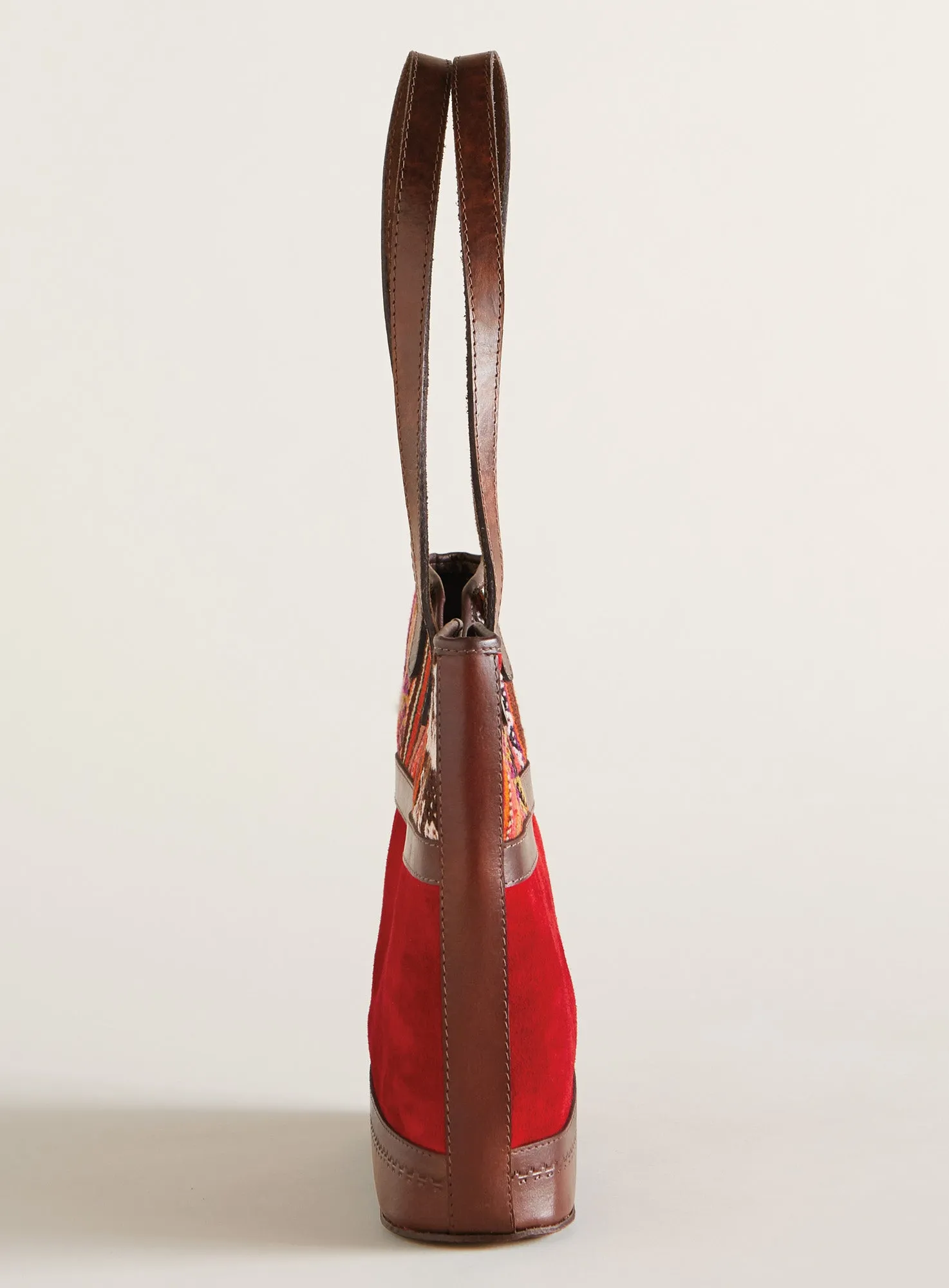 Illimani Wool and Suede Tote