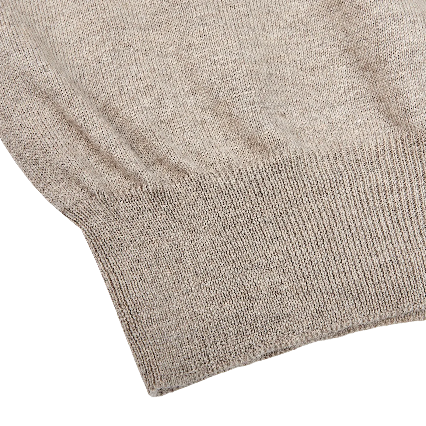 Light Beige Extra Fine Merino Roll Neck