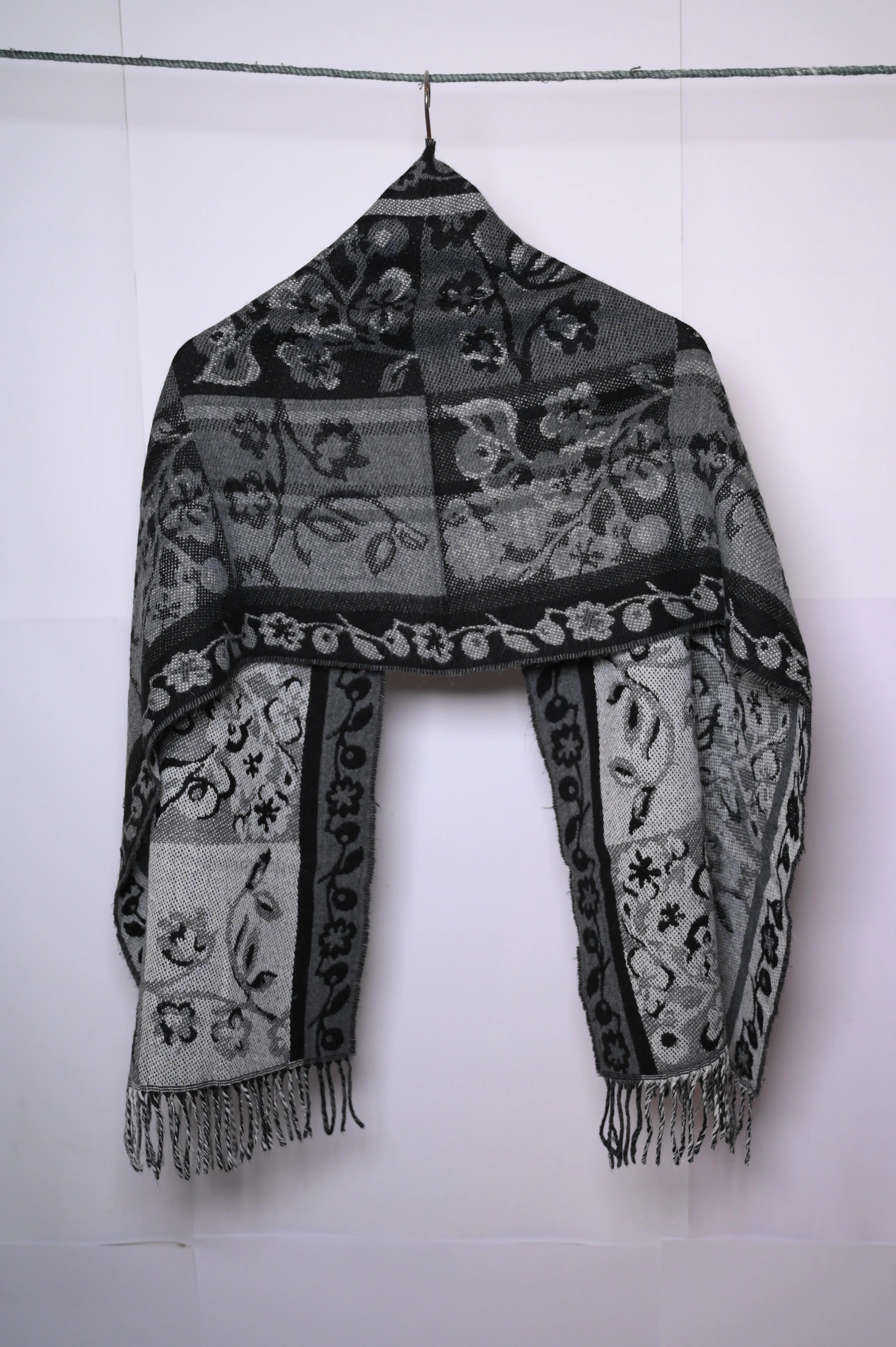M&S Lilac Mix Wool Shawl - Lilac and Grey for Versatile Style