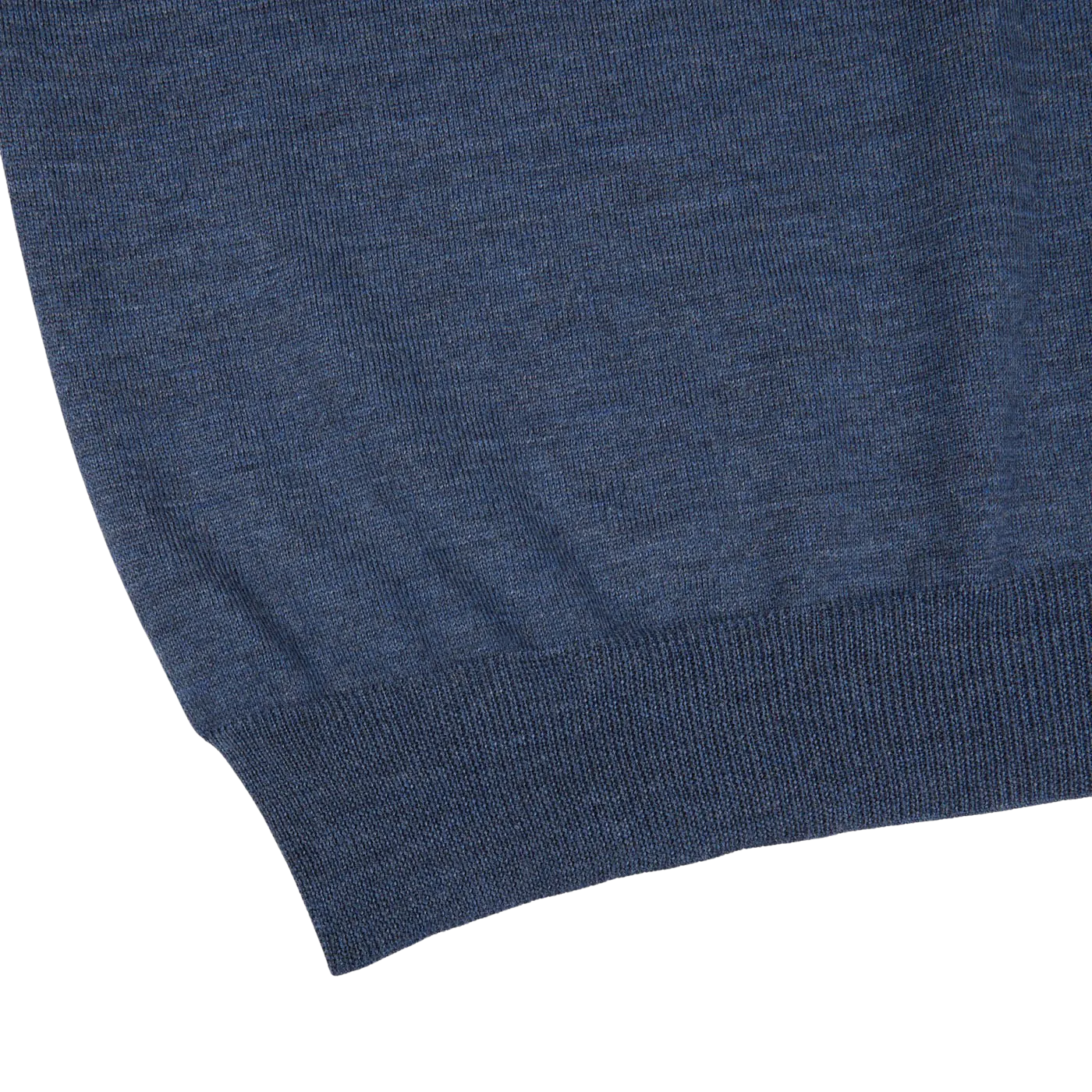 Mid Blue Extra Fine Merino Roll Neck