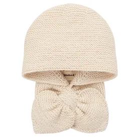 Misha & Puff Child Sledding Hood String Cream