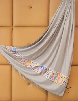 Natural Grey Kani Pashmina Shawl 6067
