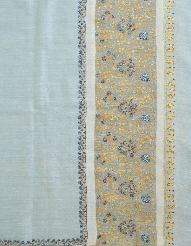 Natural Pashmina Shawl With Sozni Work 5791