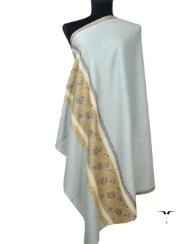 Natural Pashmina Shawl With Sozni Work 5791