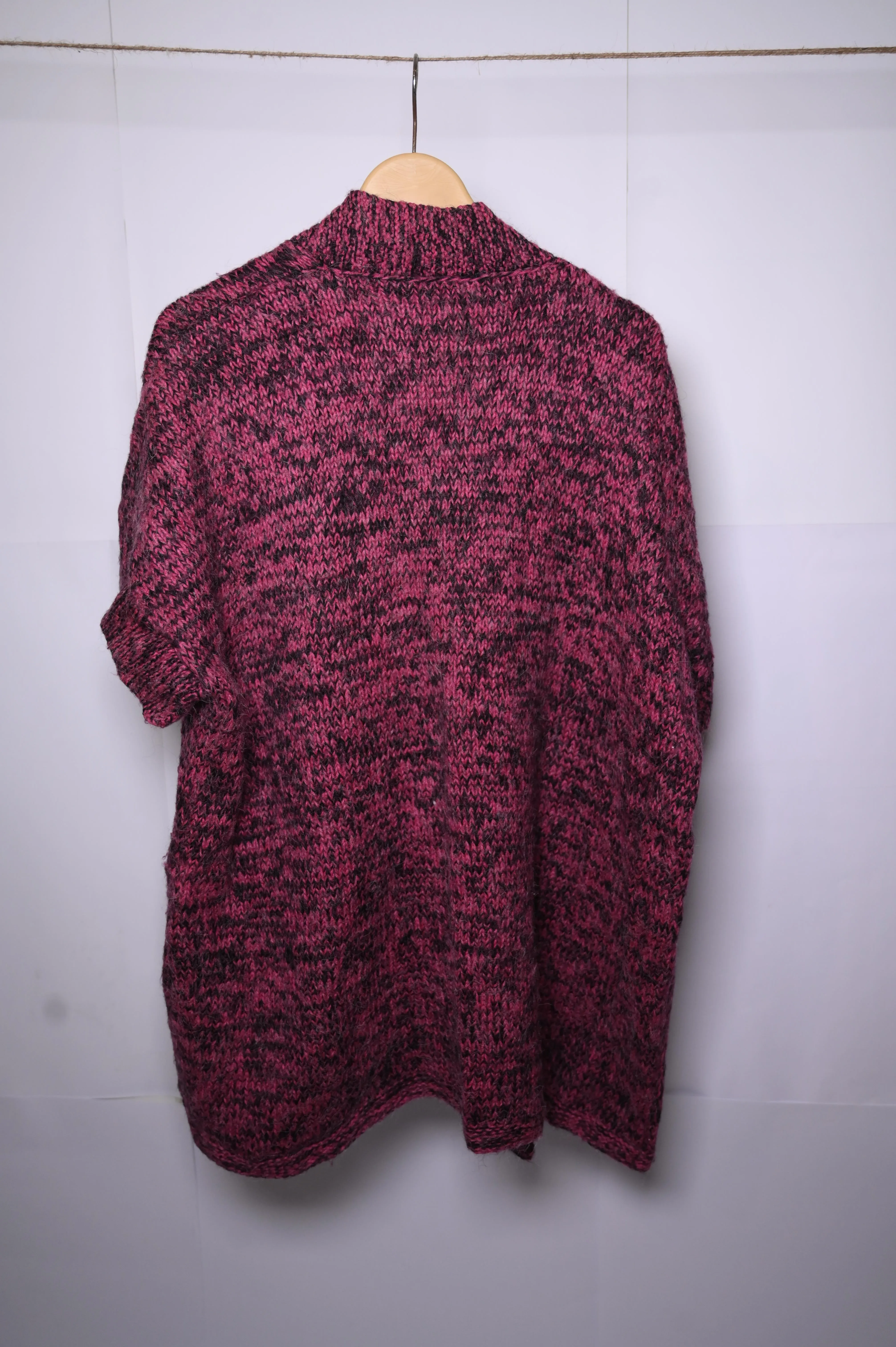 No Brand Maroon Wool Shawl - Classic Maroon Shade