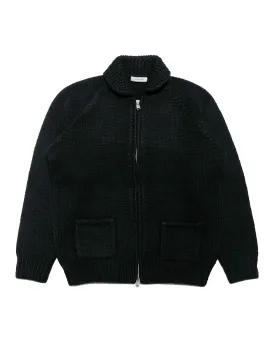 nonnative Adventurer Hand-Knit Cowichan Sweater Wool Yarn Black