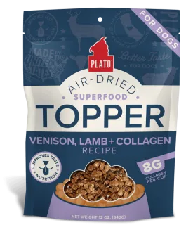 Plato Venison, Lamb & Collagen Food Topper Recipe For Dogs