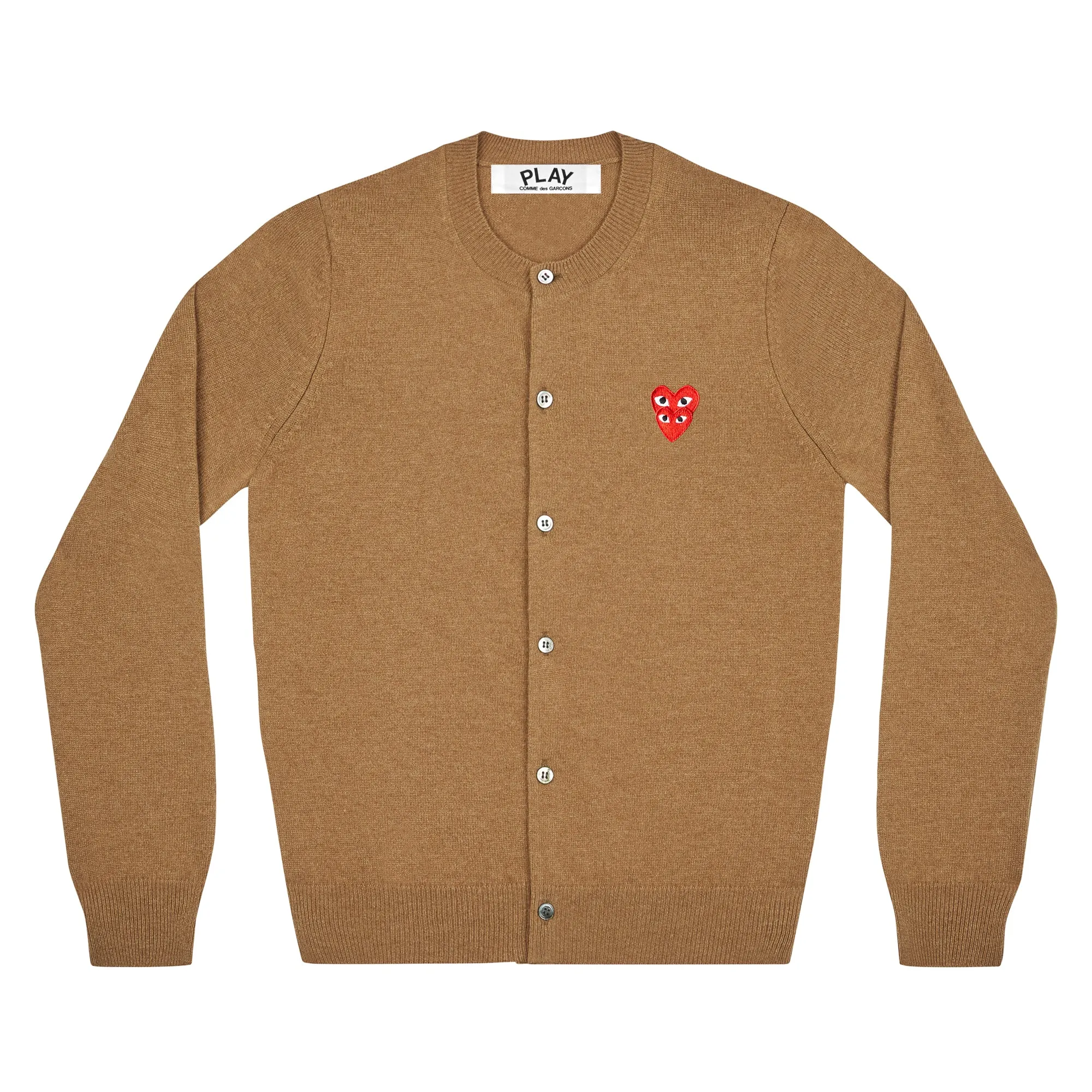 Play Comme des Garçons - Double Eye Ladies’ Cardigan - (Brown)