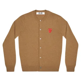 Play Comme des Garçons - Double Eye Ladies’ Cardigan - (Brown)