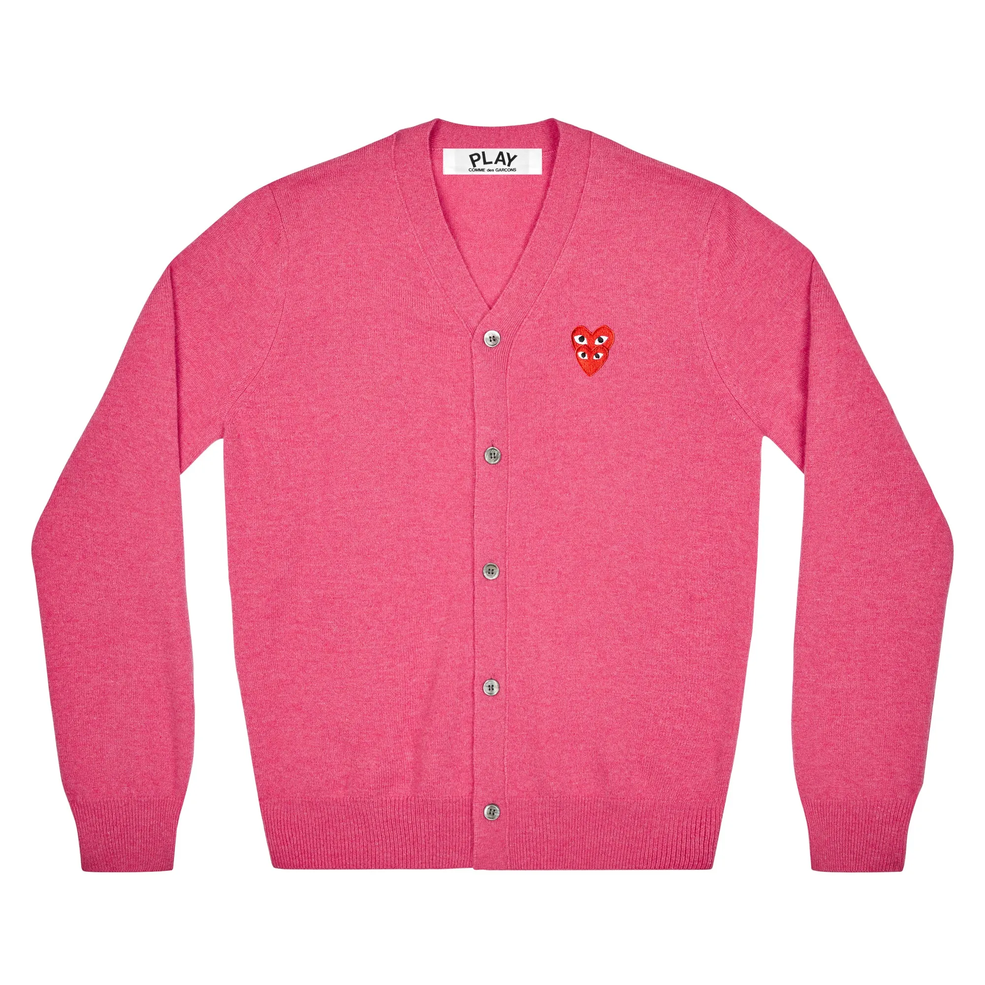 Play Comme des Garçons - Double Eye Men’s Cardigan - (Pink)
