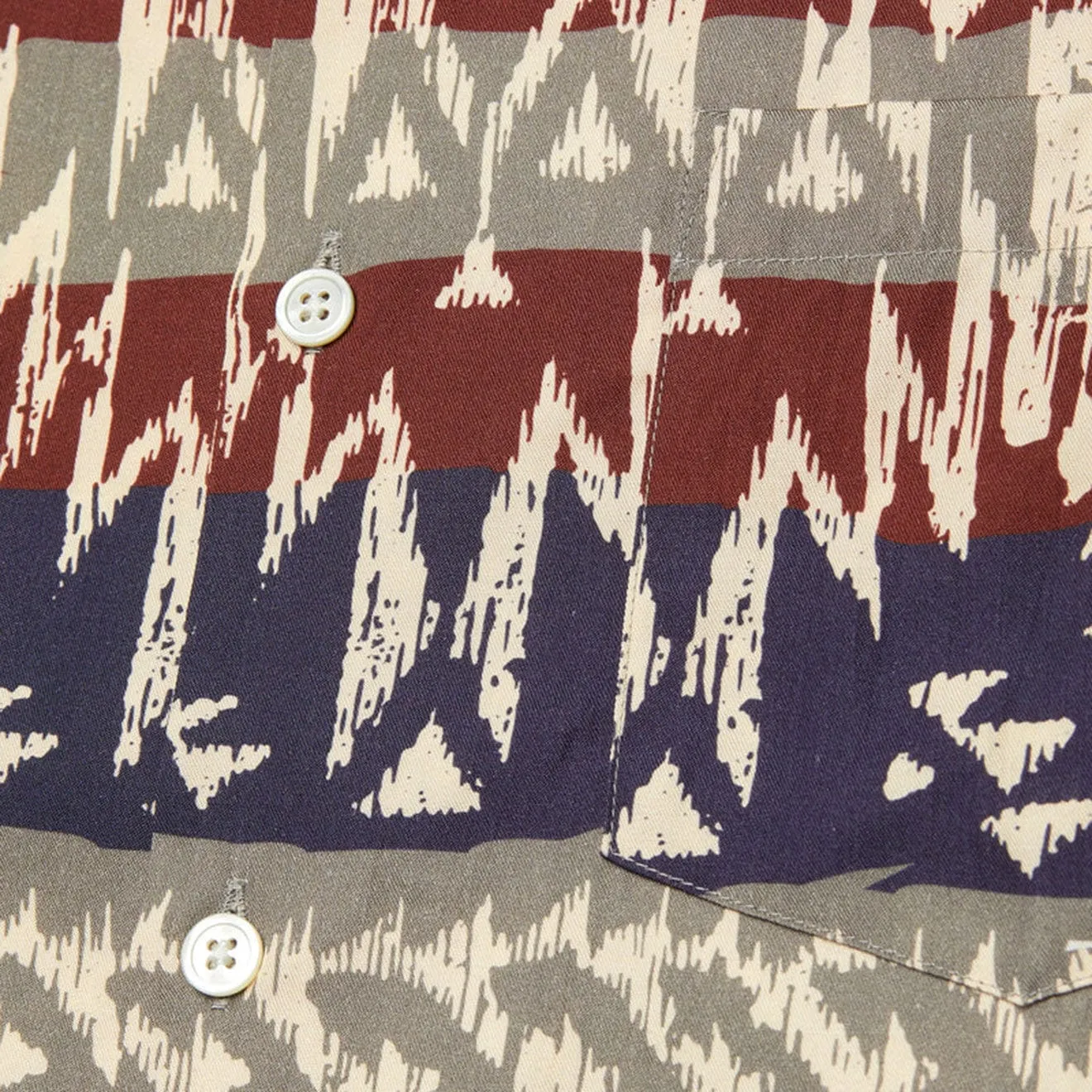 Portuguese Flannel Toki SS Shirt Grey / Navy / Bordeaux