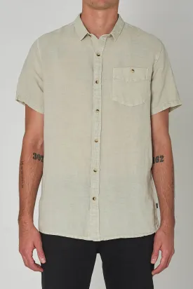 ROLLAS Mens Men At Work Hemp Short Sleeve Shirt - Stone