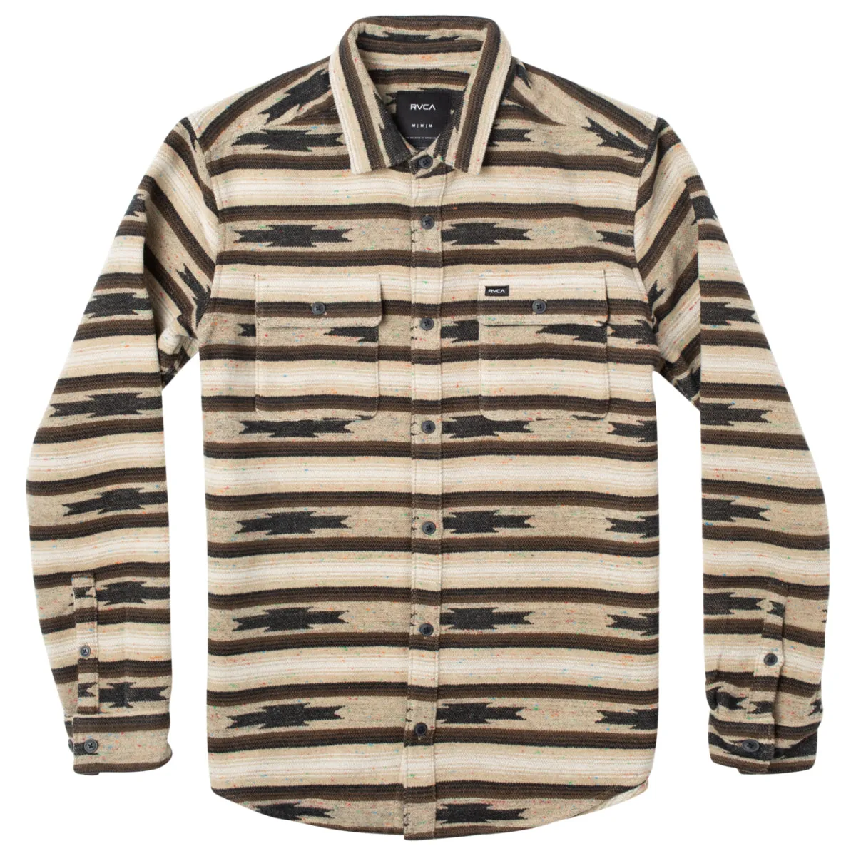 RVCA Blanket Long Sleeve Button-Up Flannel Shirt