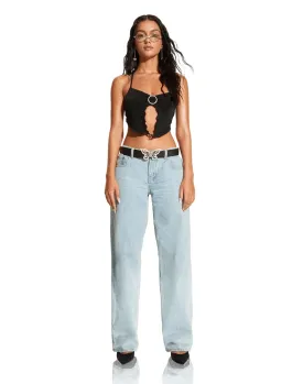 Shima Top in Crepe Black