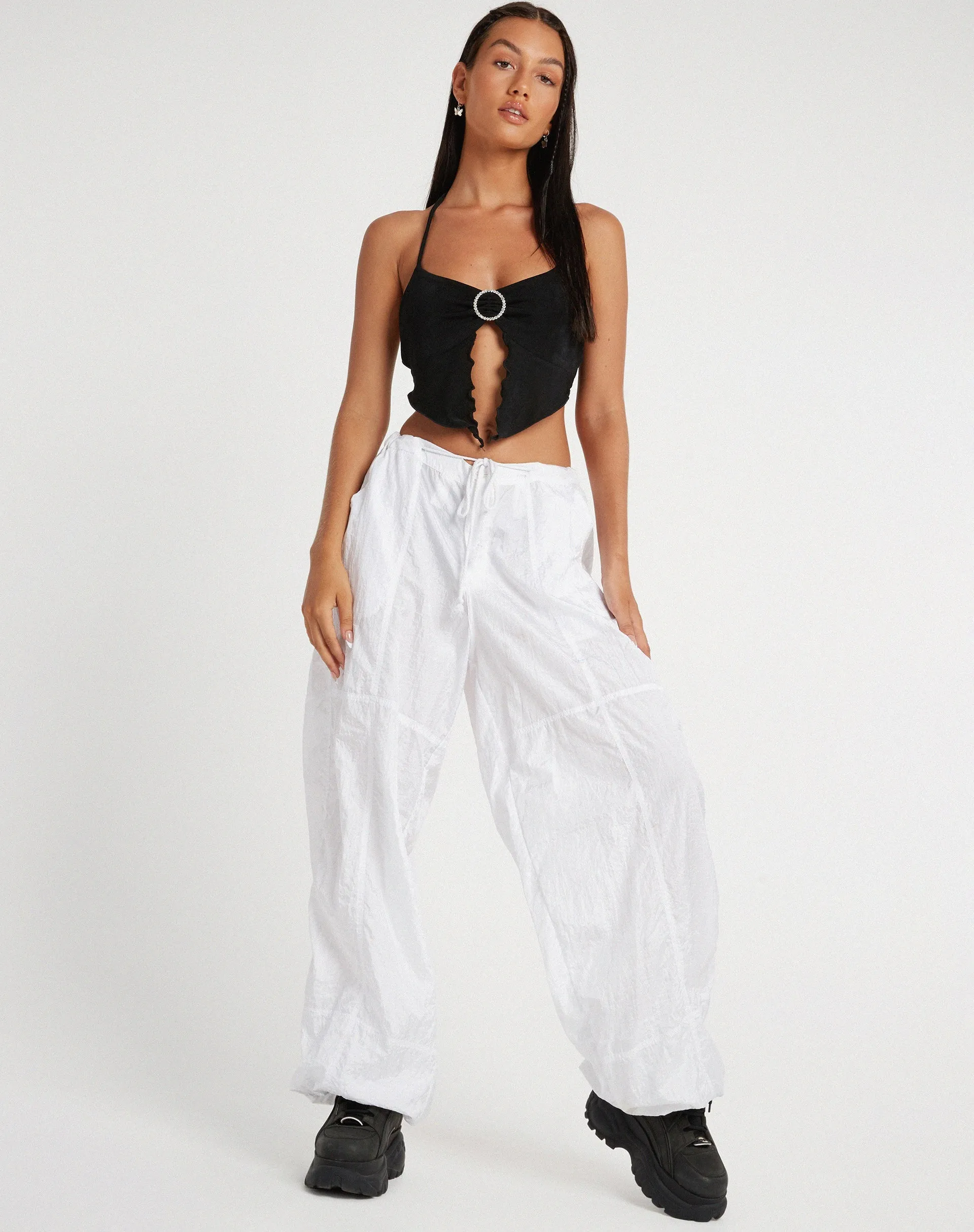 Shima Top in Crepe Black