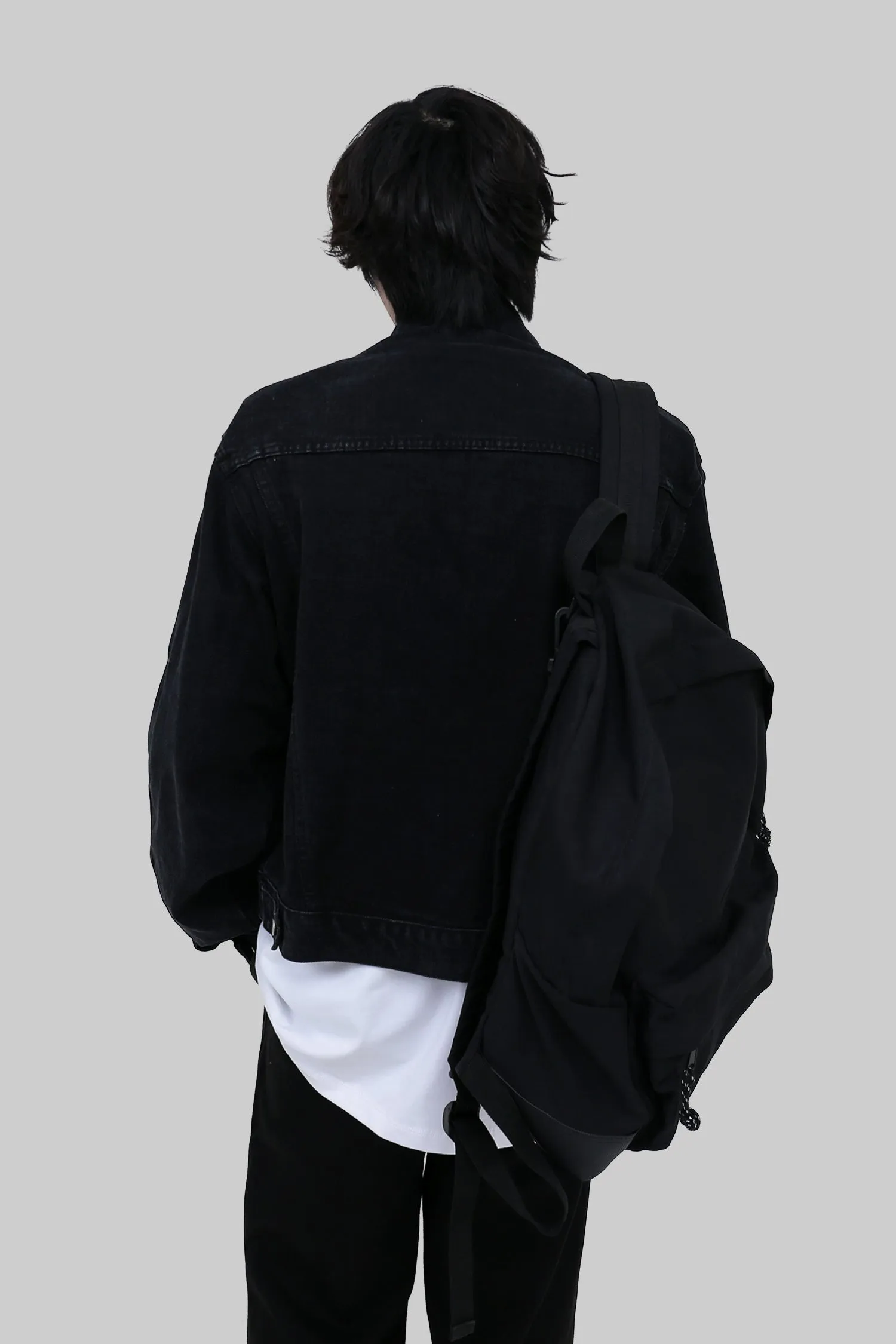 Short length logo denim jacket